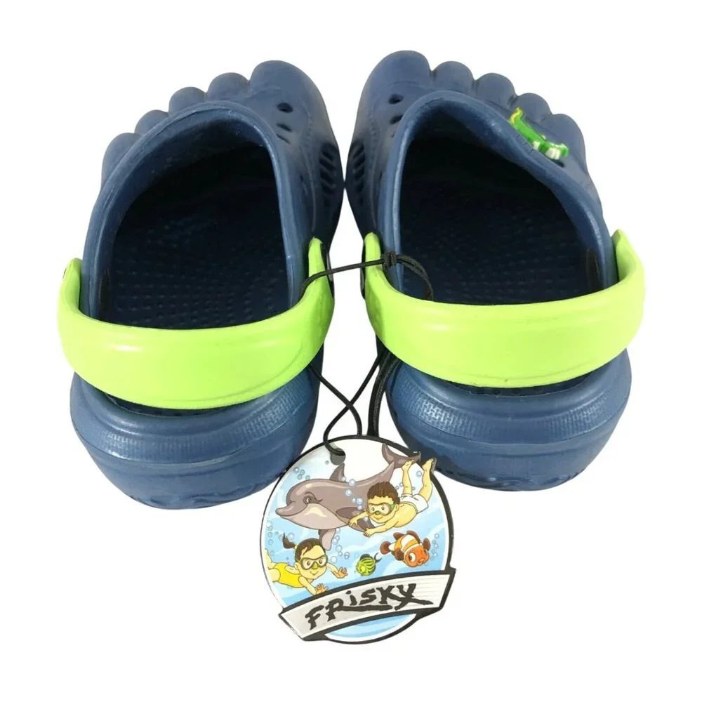 Frisky Toddler Boys Clogs Slip On Plastic Water Friendly Navy Blue Size 7